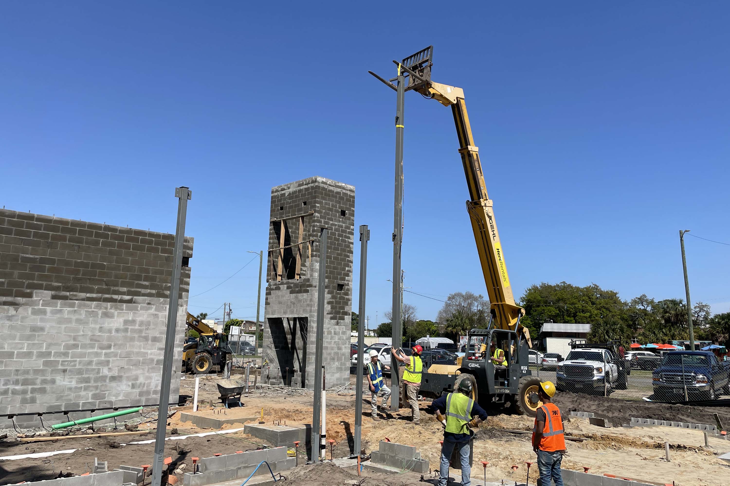 Construction of the Heritage Park and Cultural Center Museum addition from March 27, 2024.